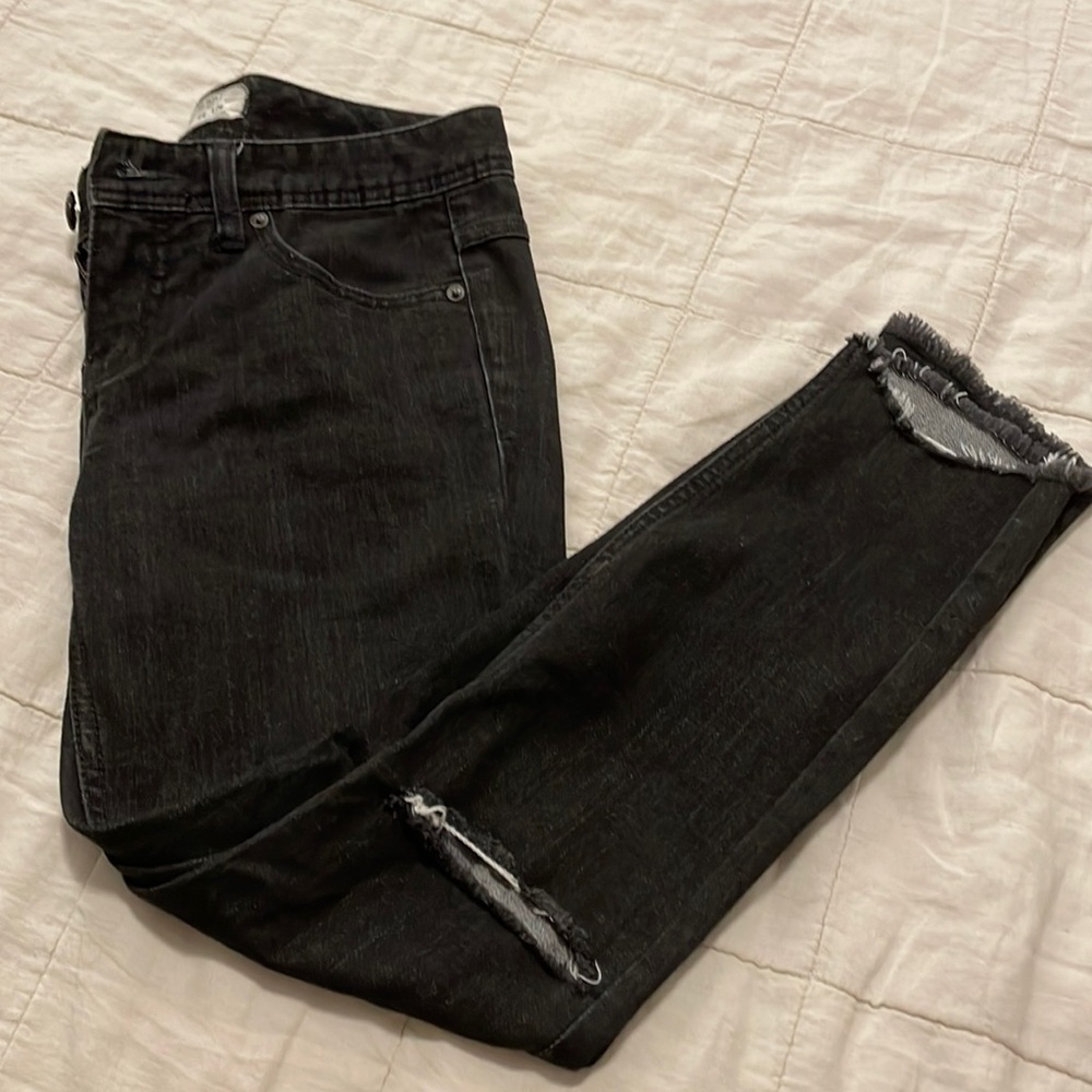 Free People Black Ripped Jeans